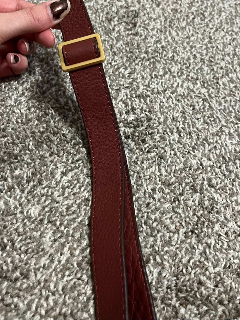 Hammitt Tony Small Maroon Burgundy Gold Hardware Crossbody - Picture 9 of 11